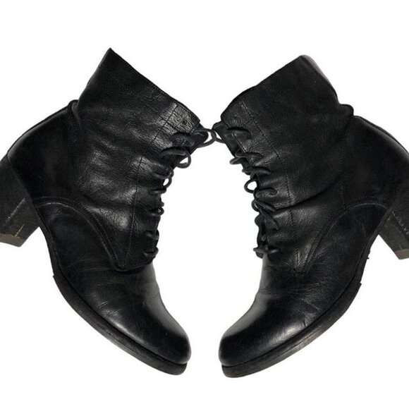 Officine Creative Italian Leather Lace-up Black Ankle Boot sz US 8 / EU 38 - Picture 2 of 5